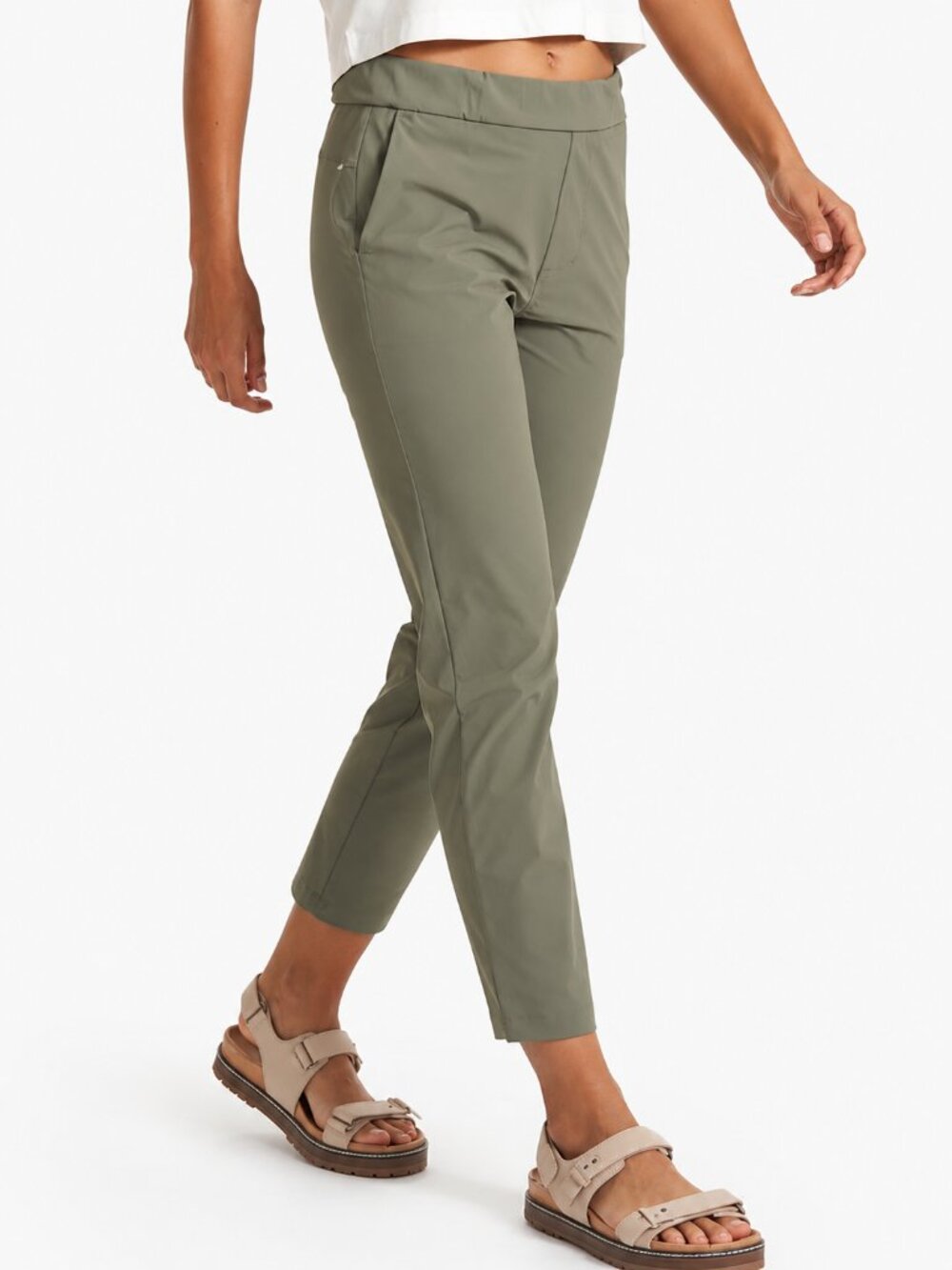 VUORI Miles 25.5" Ankle Pants Pistachio Green Small Stretch Athleisure Office